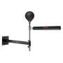 Wall-mounted boxing twist bar with ball and gloves