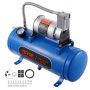 12 V air compressor, 6 L capacity, 120 PSI, for train signals and tires