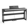 Digital weighted piano 88 keys, black, with stand and pedal