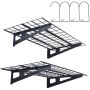 Garage shelf set of 2, 4x0.6 m, sturdy wall-mounted