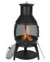 Iron 22 Inch Outdoor Wood Burning Spherical Chiminea Fireplace