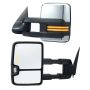 Towing mirror set chevrolet silverado 2003–2007, GMC, cadillac, silver, electric, foldable