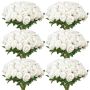 Artificial white foam roses, 120 pcs., with stems