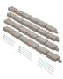 Artificial stone beige garden edging, 46.4 x 2.2 inches, flexible, with mounting spikes