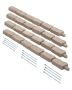 Artificial Stone Flexible Landscape Edging, 46.4x2.2 in. Brown