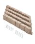 Artificial stone flexible garden edging, 46.8x3.9 inches, brown, with spikes