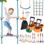 Ninja Warrior Obstacle Course for Kids, Outdoor Play Equipment, 12 Obstacles, 2x17 m