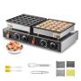 Electric stainless steel poffertjes pan, 1800 W, 50 pcs.