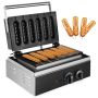 Electric commercial hot dog waffle maker, 6 pcs., non-stick