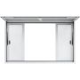 Cafe window 60"x36" aluminum with 4 horizontal sliding windows and awning door