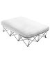 Double air mattress with frame, pump and carrying case