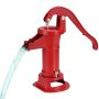 Antique cast iron hand water pump 7.6 m, red
