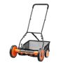 Push lawn mower with reels, 45 cm, 5 blades, adjustable cutting height, with grass collection bag