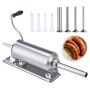 Manual sausage stuffer 2.5 L with U-clamp, stainless steel