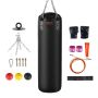 Hanging boxing bag for adults 122 cm PVC set with chains and gloves