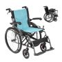 Wheelchair, aluminum, 18" seat, adjustable footrests, portable