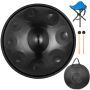 Brown 22 inch hand drum D minor, 9 notes with bag