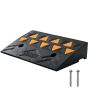 Rubber curb entry ramp, 4.25x11.8x19.7 inches, 15 t load