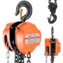 Manual chain hoist 3 t, G80 galvanized chain, 6 m lifting height, orange