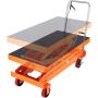 Hydraulic double scissor lift table with trolley, 789 kg, 150 cm