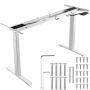 Electric adjustable table frame, 70–117x110–178 cm, white