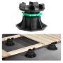 Terrace blocks 8 pcs., adjustable height 90–118 mm, plastic pedestal