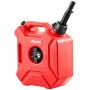 Fuel tank 5 L, portable red with spout and lock