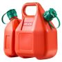 Fuel tank 6 L with spout and 1.9 L oil container, portable flat