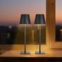 Wireless table lamp, 2 pcs., black, 5200 mah, 3 colors, dimming