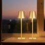 Wireless table lamp, 2 pcs., gold, rechargeable, 3-color dimming