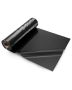 10 mil thick black plastic film, 5'x100' roll, durable polyethylene coating