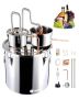 Alcohol distillation apparatus, 50 L, stainless steel, copper spiral, double condenser