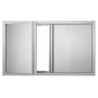 Double outdoor kitchen grill door, 914x534 mm, stainless steel