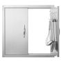 Grill door 610x610 mm, stainless steel, double wall, for outdoor kitchen