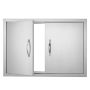 Grill door, stainless steel, 774x533 mm, double, for outdoor kitchen