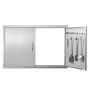 Double stainless steel grill door 990x660 mm for outdoor kitchen