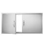 Grill door 1067x534 mm, stainless steel, double, outdoor kitchen