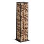 Powder-coated steel firewood rack, 33×32×112 cm, 45 kg capacity