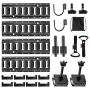 E-track mounting rails set of 4 with brackets and basket, for vans