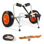Foldable kayak trolley 113.4 kg, rubber tires 25.4 cm, with strap