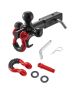 Trailer Ball Hitch with D-Ring, 1-7/8"–2-5/16", 44,000 lbs, Black