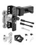 Adjustable trailer hitch, 6-inch ball mount, for 2.5-inch receiver, 22,000 lb. lifting capacity