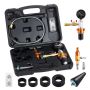 Radiator cooling system vacuum filling kit with gauge