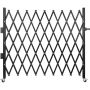 Folding steel security gate, 216x214 cm, with lock