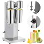 Electric milkshake maker, 180 W, 2 heads, 800 ml, stainless steel, silver