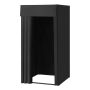 Portable changing cabin with polyester curtains, 99x99x198 cm, black