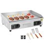 Electric commercial fryer 4000W, stainless steel, adjustable temperature 122–572℉, 26x16 cm