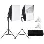 Softbox lighting set, 60x60 cm, 30 W, LED, adjustable stand