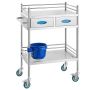 Laboratory stainless steel 2-layer serving trolley