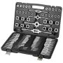 Thread tap and die set, 110 pieces, M2–M18, steel, in case